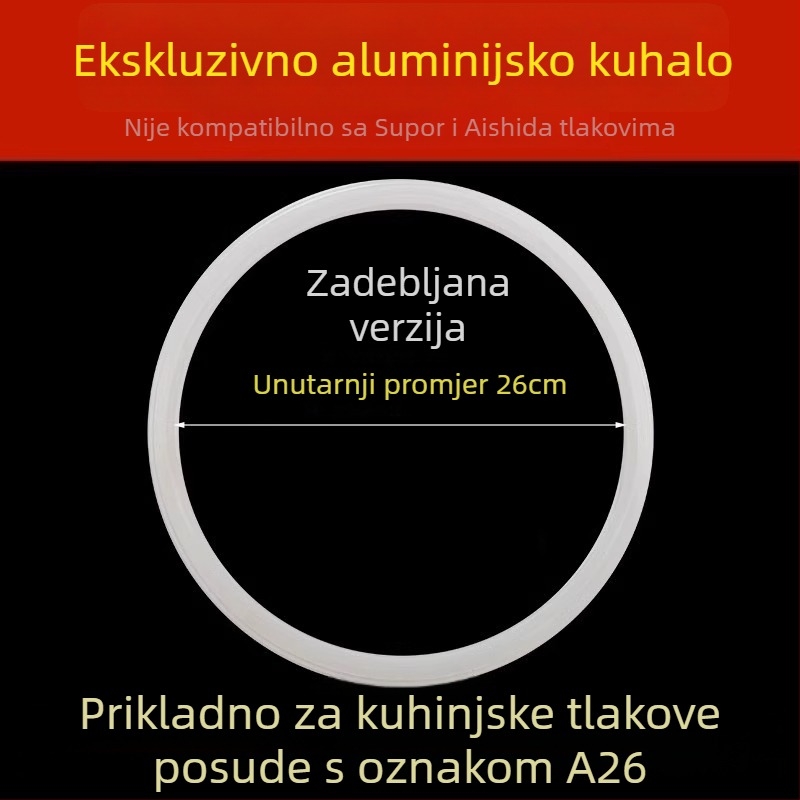 Brtveni prsten za lonac pod tlakom, gumeni dio, aluminijska legura, univerzalni dodatak