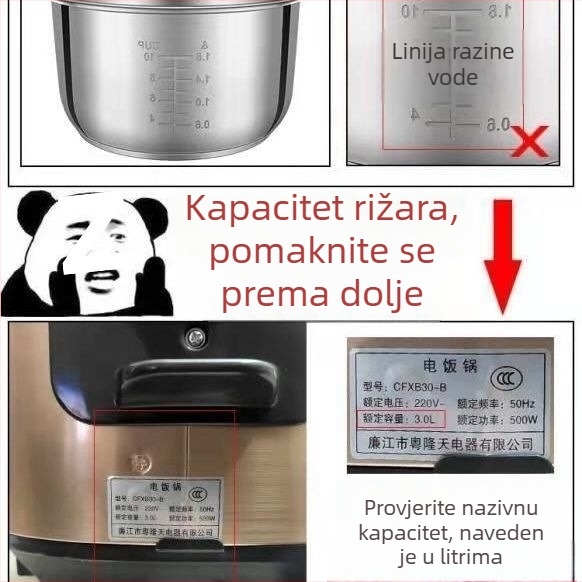 Unutarnji liner dodaci za višenamjenski kuhalo za rižu Ball Pot – dodaci za sojino mlijeko, miješanje i mljevenje, kompatibilno s Changhong Smart Rice Cooker