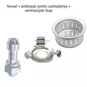 Univerzalni set dodatnih dijelova za lonac pod pritiskom (4 dijela): ventil za ograničenje tlaka, sigurnosni ventil, držač izlazne šipke, mrežasti kapak protiv začepljenja