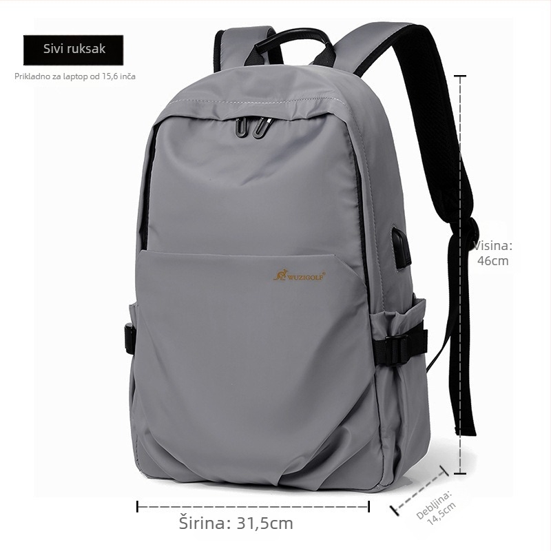 Torba Bin O Kangaroo 5012, Oxford tkanina, gradski minimalistički stil, sustav zakrivljenih naramenica, poliester podstava