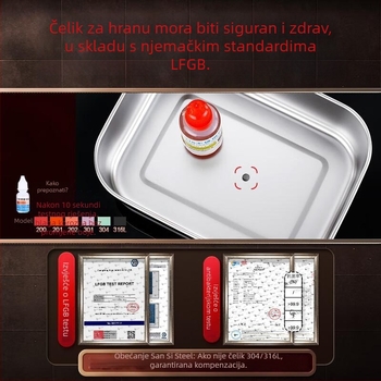 Kutija za hranu od 316L nehrđajućeg čelika, pravokutna, 500 ml, kompatibilna s mikrovalnom pećnicom, funkcija zamrzavanja