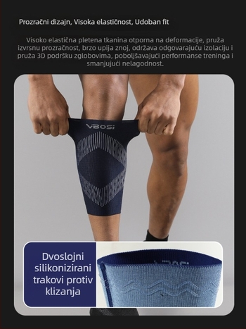 Zaštitne manžete za listove, kompresijske, prozračne, protuklizne (Nylon; listovi; nogomet, trčanje, planinarenje)