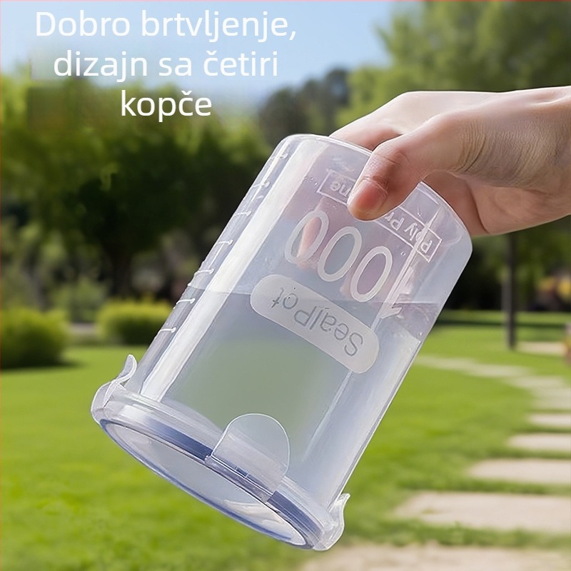 Ke wanhong Prozirna zatvorena posuda za hranu za užinu i žitarice — Plastika, okrugla, 501–800 ml, Moderan minimalistički stil