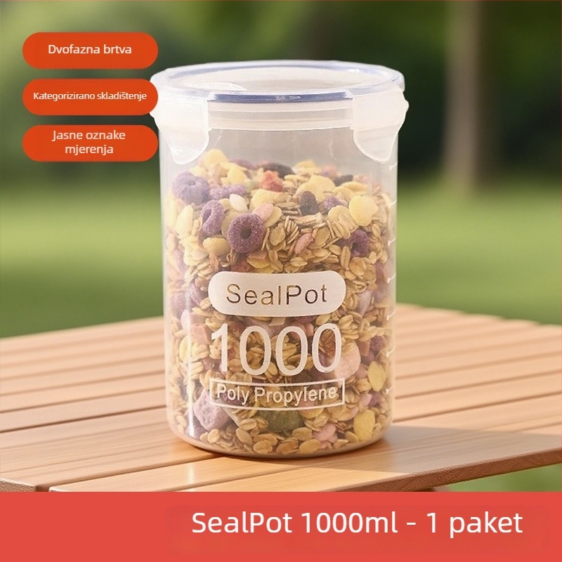Ke wanhong Prozirna zatvorena posuda za hranu za užinu i žitarice — Plastika, okrugla, 501–800 ml, Moderan minimalistički stil
