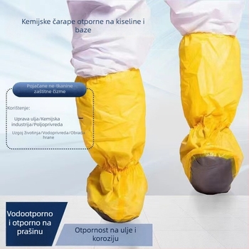 Zaštitne navlake za cipele, otporne na kiseline i lužine, vodonepropusne, kemijski otporne, materijal PP+PE, za petrohemijsku industriju