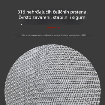 Nerđajući čelični prstenasti pregača s čeličnom žicom, zaštita od rezanja za preradu mesa, marka Yuna
