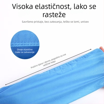 Huihong medicinske zaštitne navlake za cipele, materijal: netkane SMS, težina: 4 g po komadu, namijenjeno medicinskom osoblju u zdravstvenim ustanovama