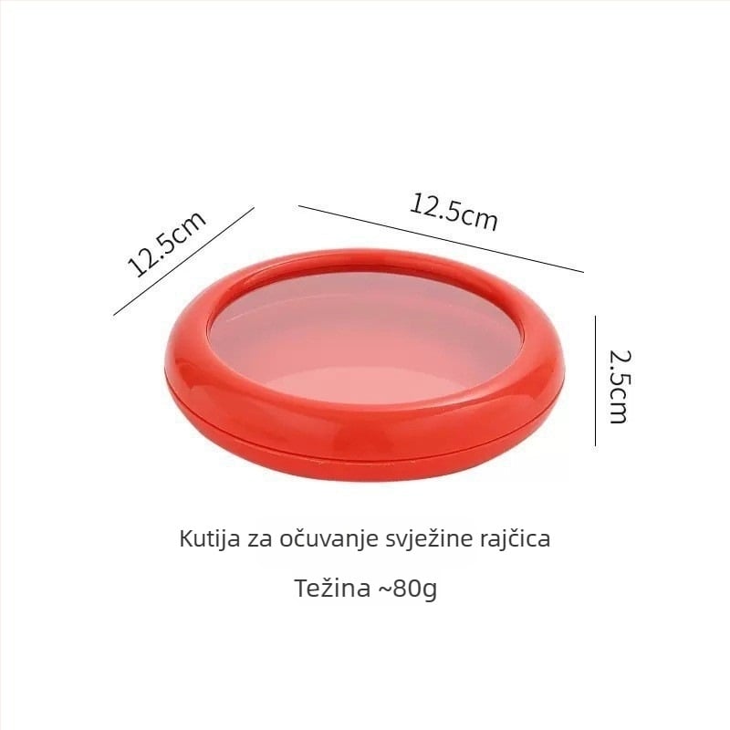 Kutija za voće i povrće — ABS+TPU, okrugla, kapacitet ispod 300 ml, jednoslojna, prozirna