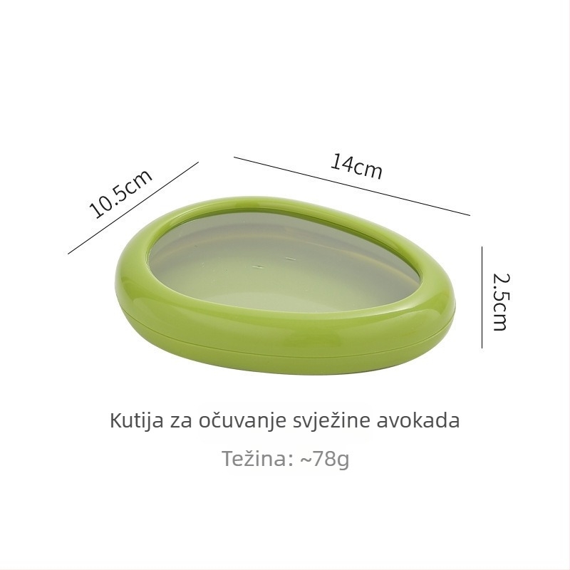 Kutija za voće i povrće — ABS+TPU, okrugla, kapacitet ispod 300 ml, jednoslojna, prozirna