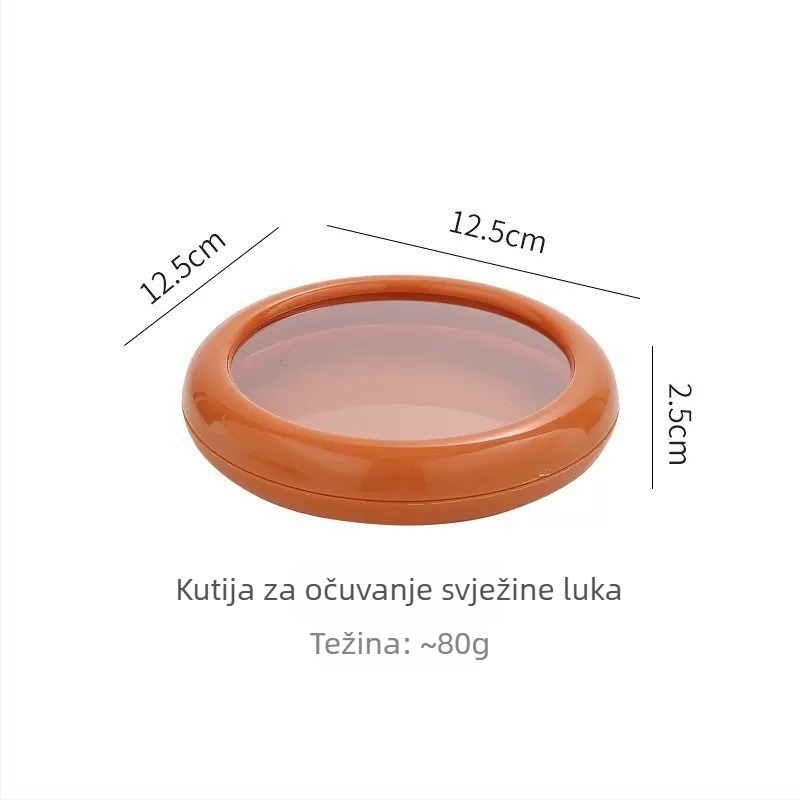 Kutija za voće i povrće — ABS+TPU, okrugla, kapacitet ispod 300 ml, jednoslojna, prozirna