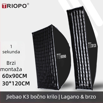 Softbox za vanjsku live fotografiju, model 6090 30120, materijal: aluminijska legura, nosivost 2–5 kg