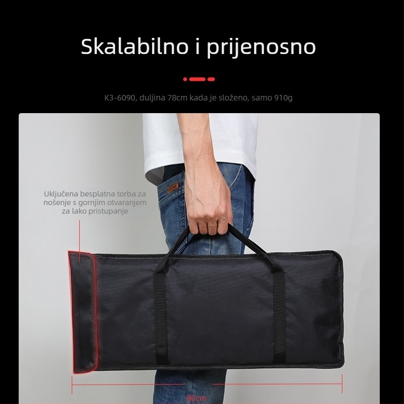 Softbox za vanjsku live fotografiju, model 6090 30120, materijal: aluminijska legura, nosivost 2–5 kg