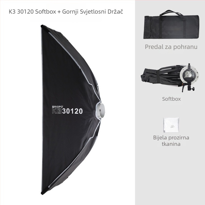 Softbox za vanjsku live fotografiju, model 6090 30120, materijal: aluminijska legura, nosivost 2–5 kg