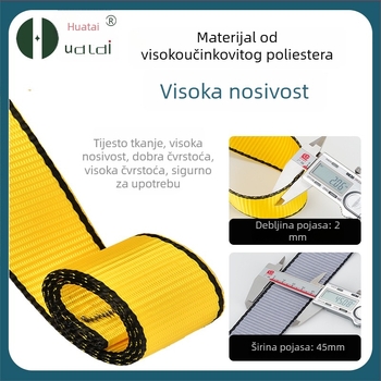 Huatai poliesterski sigurnosni pojas sa sigurnosnom užadi, duljina 1,8 m, za rad na visini