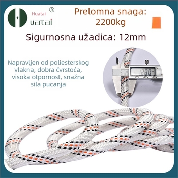 Huatai poliesterski sigurnosni pojas sa sigurnosnom užadi, duljina 1,8 m, za rad na visini