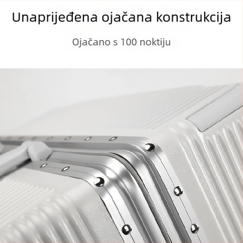 24-inčni kofer s aluminijskim okvirom, širokom teleskopskom ručkom, tihim kotačićima, čvrsta konstrukcija