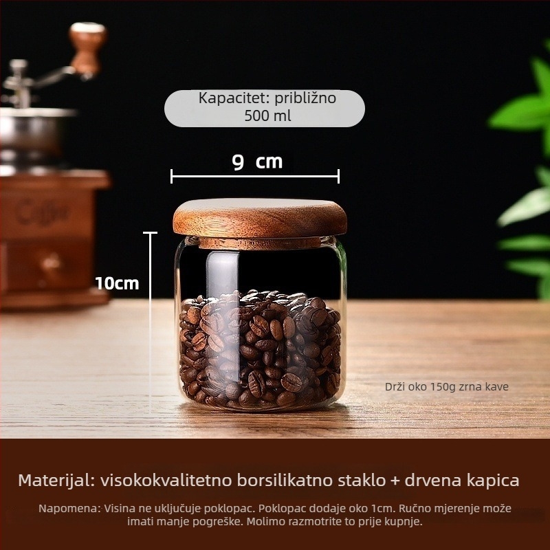 Ruibang staklene zatvorene posude za skladištenje, cilindrične, 301–500 ml, sigurne u mikrovalnoj, premium kvalitete