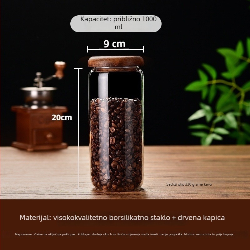 Ruibang staklene zatvorene posude za skladištenje, cilindrične, 301–500 ml, sigurne u mikrovalnoj, premium kvalitete