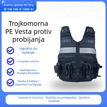 Trojdijelna taktička prsluk otporan na ubod, PE materijal, zaštita trupa, Ga68-2019 standard, prozračan, težina 2,0 kg
