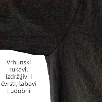 Denim zaštitni kaput s dugim rukavima, širok kroj za rad u skladištu i uzgoju, otporan na prašinu