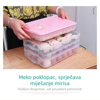 Kutija za knedle sa zatvorenim poklopcem – prehrambeni PP5, marka Xin Chi, jednostavan modern dizajn Base+Lid