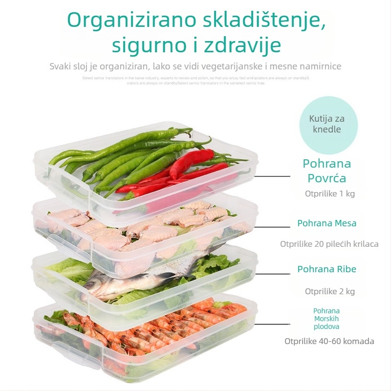 Kutija za knedle sa zatvorenim poklopcem – prehrambeni PP5, marka Xin Chi, jednostavan modern dizajn Base+Lid