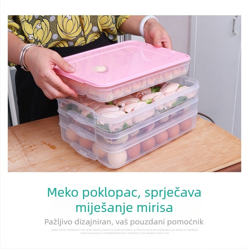Kutija za knedle sa zatvorenim poklopcem – prehrambeni PP5, marka Xin Chi, jednostavan modern dizajn Base+Lid