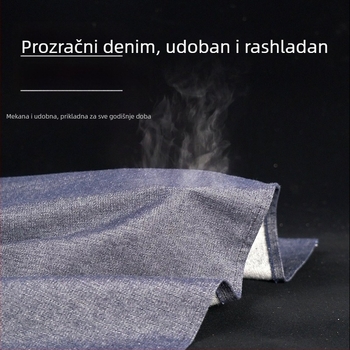 Denim radna pregača za odrasle, teška, izdržljiva, za zavarivanje i obradu