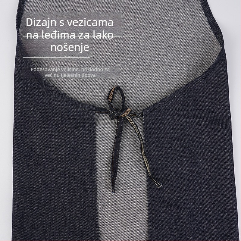 Denim radna pregača za odrasle, teška, izdržljiva, za zavarivanje i obradu