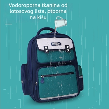 Osnovnoškolski ruksak s zaštitom kralježnice, dizajn za smanjenje težine, reflektirajuće trake, velik kapacitet, vodootporan