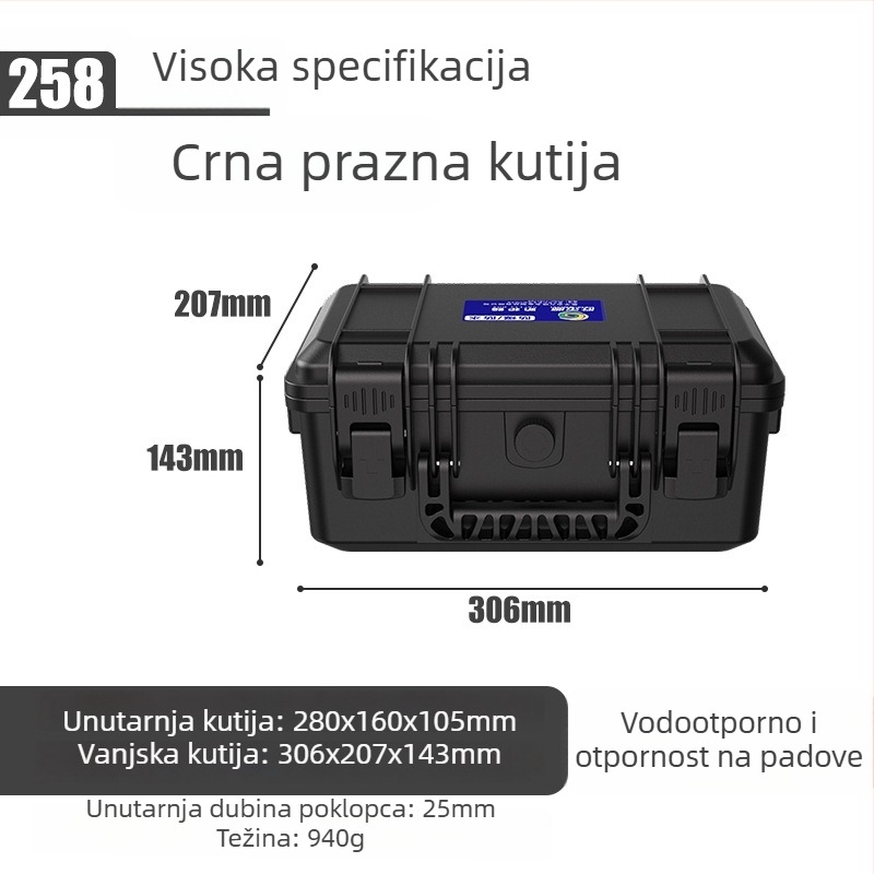 Plastična kutija za alate – otporna na vlagu, vodootporna i otporna na prašinu, kutija za instrumente