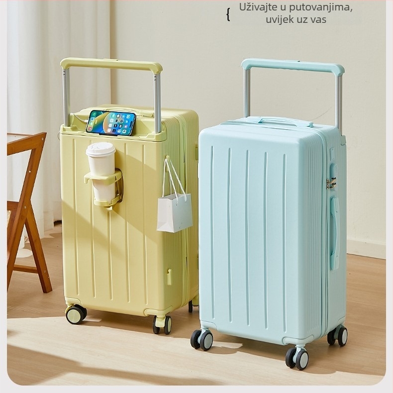 Putna torba s univerzalnim kotačićima, ABS+PC materijal, zatvarač, teleskopska ručka, običan kombinacijski zaključak