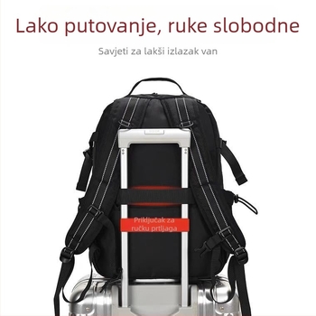 Muški ruksak – funkcionalan za outdoor putovanja, torba za prijenosno računalo, vodootporan i otporan na habanje, kapacitet 20–35 L, za 15-inčni laptop, naramenica s zračnim jastukom