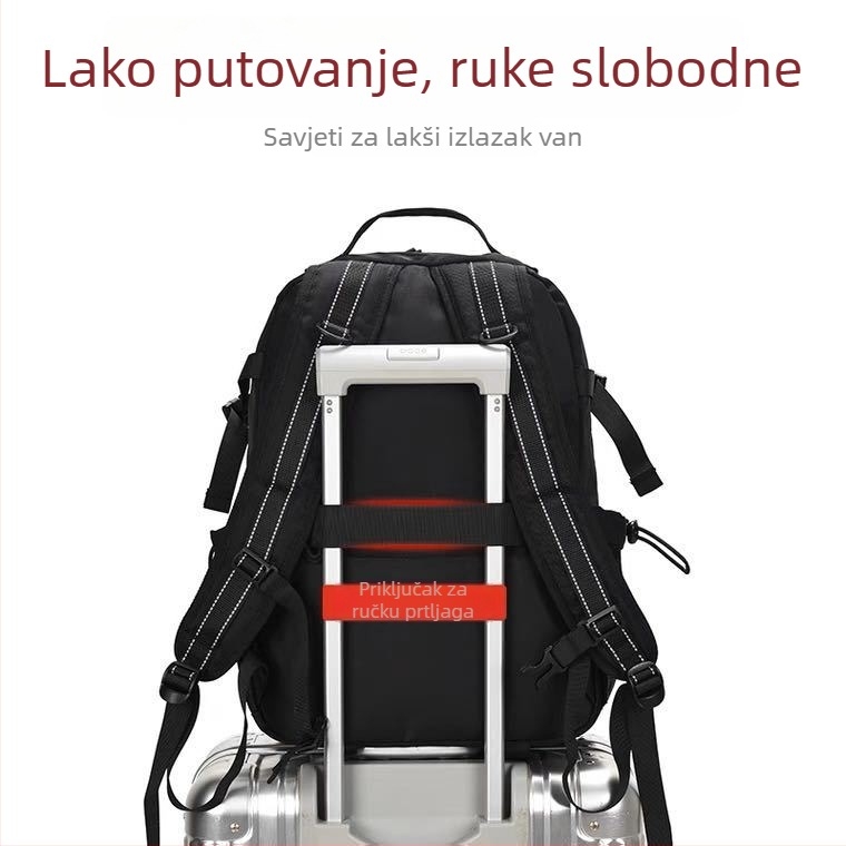 Muški ruksak – funkcionalan za outdoor putovanja, torba za prijenosno računalo, vodootporan i otporan na habanje, kapacitet 20–35 L, za 15-inčni laptop, naramenica s zračnim jastukom