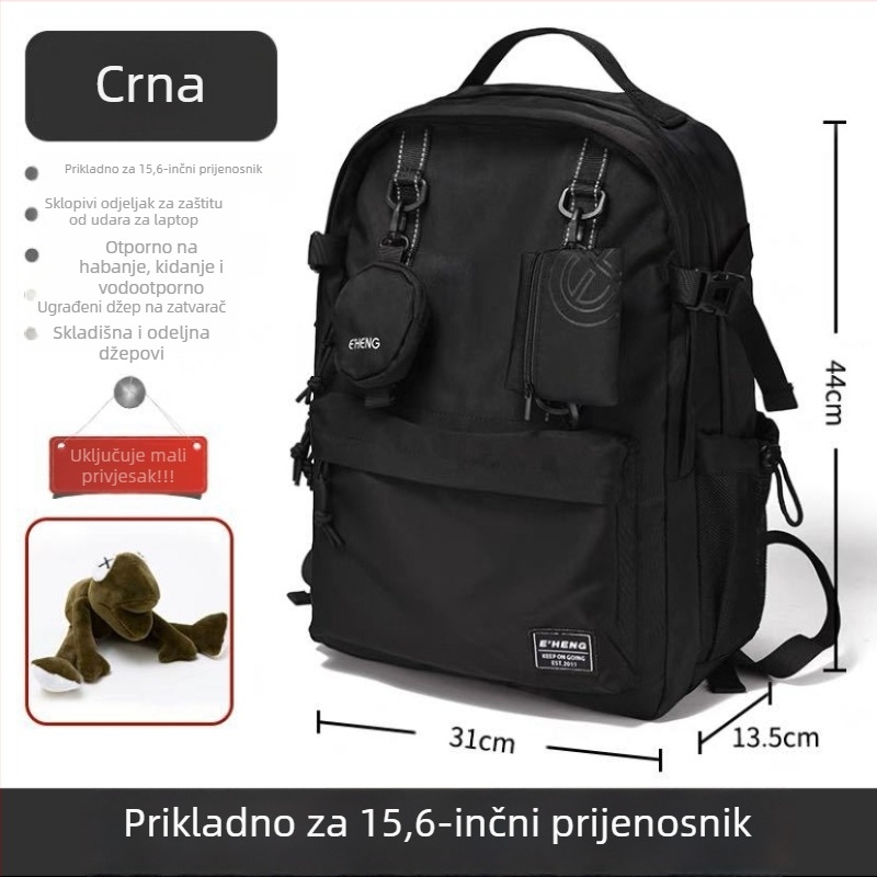 Muški ruksak – funkcionalan za outdoor putovanja, torba za prijenosno računalo, vodootporan i otporan na habanje, kapacitet 20–35 L, za 15-inčni laptop, naramenica s zračnim jastukom