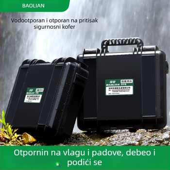 Prijenosna plastična kutija za instrumente, vodootporna i otporna na vlagu, kutija za pohranu instrumenata s trostranom zaštitom