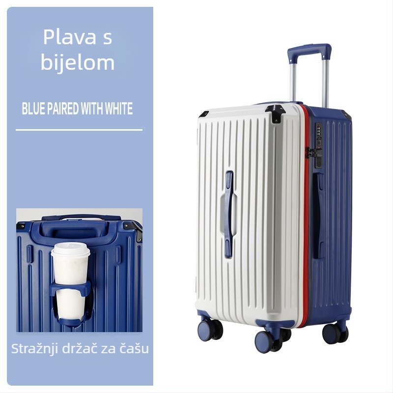 Wells kofer od ABS-a, velika kapaciteta, brava s 28 znamenki, zatvarač, kotači s 360°, težina 3,8 kg