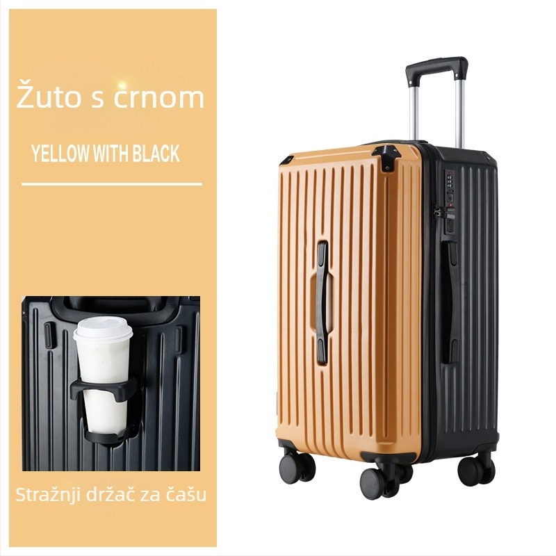 Wells kofer od ABS-a, velika kapaciteta, brava s 28 znamenki, zatvarač, kotači s 360°, težina 3,8 kg