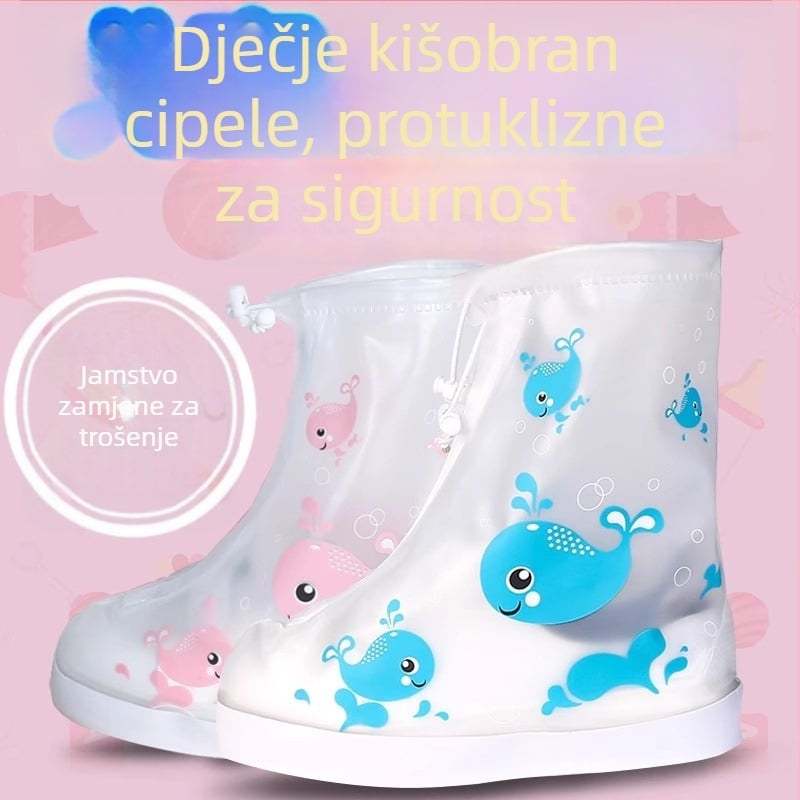 Dječje navlake za cipele za kišu od PVC‑a, protuklizne, debele i otporne na habanje, prenosive i višekratne upotrebe