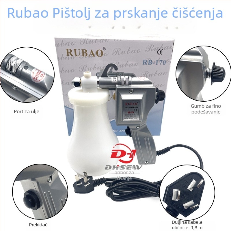 RB-170 dezinficirajući sprej pištolj s tijelom od legure, 40 W, domet raspršivanja 1000 mm