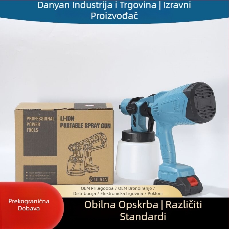 Prijenosni bežični pištolj za prskanje, plastično kućište, marka Dan yan, kod Dy-1255, serija Spray gun