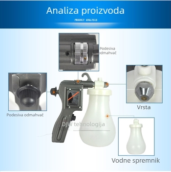 Dezinfekcijski raspršivač pištolj za odjeću, metalno tijelo, 40W, model 170