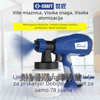 Električni pištolj za sprejanje latex boje i dezinfekciju — kućna dekoracija, uklanjanje formaldehida