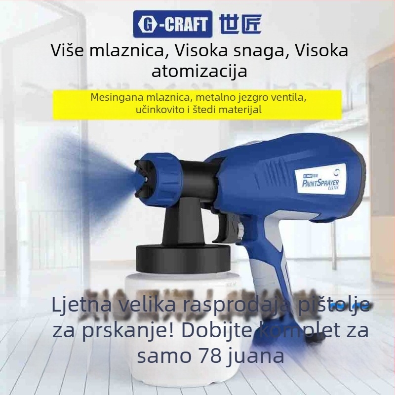 Električni pištolj za sprejanje latex boje i dezinfekciju — kućna dekoracija, uklanjanje formaldehida