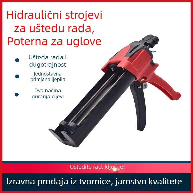 Električni pištolj za brtvilo s dvostrukim cijevima – Zindori, čelik + ABS, kapacitet ispod 420 ml, težina 1,3 kg, serija Beauty seam glue gun