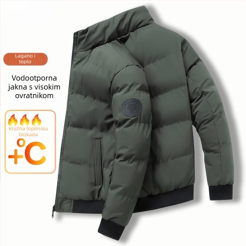 Muška debela kamuflažna jakna s poliesterskim punjenjem, podstavom od poliestera, zatvaračem i stojećim ovratnikom