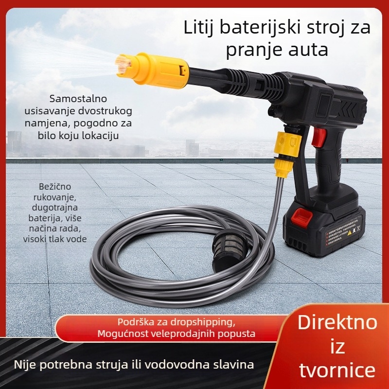 Yili Prijenosni punjivi pištolj za pranje automobila – visoki tlak, za kućnu upotrebu