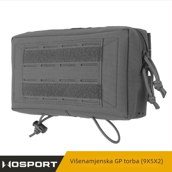 Taktična torba oko pojasa s MOLLE za outdoor aktivnosti — mat nylon, WOSPORT, unisex, lagana, otporna