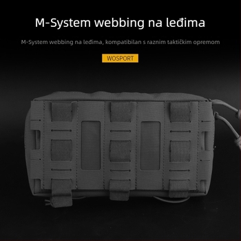 Taktična torba oko pojasa s MOLLE za outdoor aktivnosti — mat nylon, WOSPORT, unisex, lagana, otporna