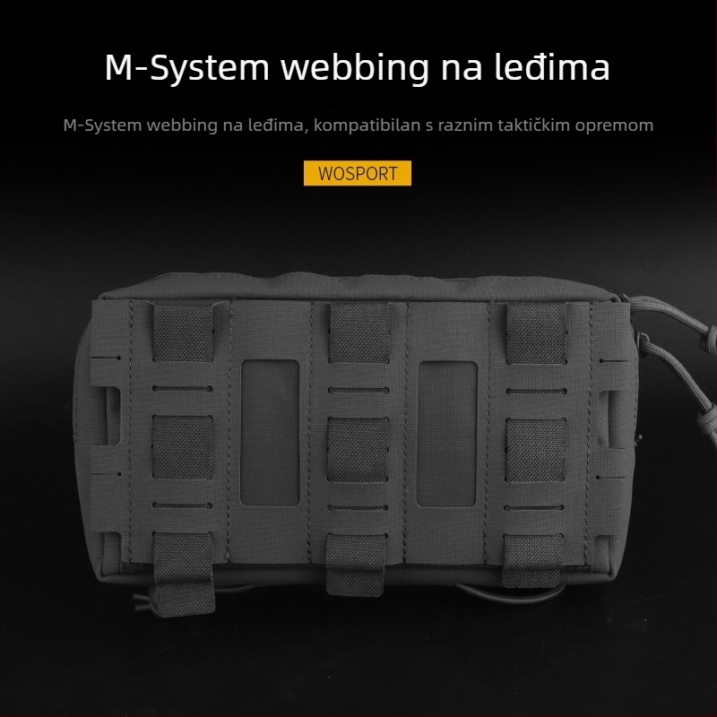 Taktična torba oko pojasa s MOLLE za outdoor aktivnosti — mat nylon, WOSPORT, unisex, lagana, otporna